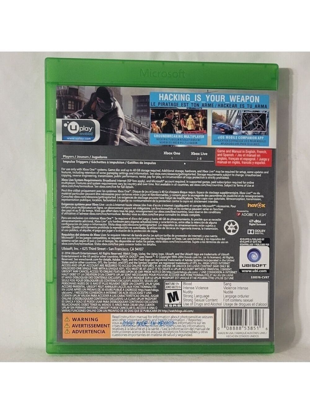 Watch Dogs Xbox One Game - Picture 2 of 3